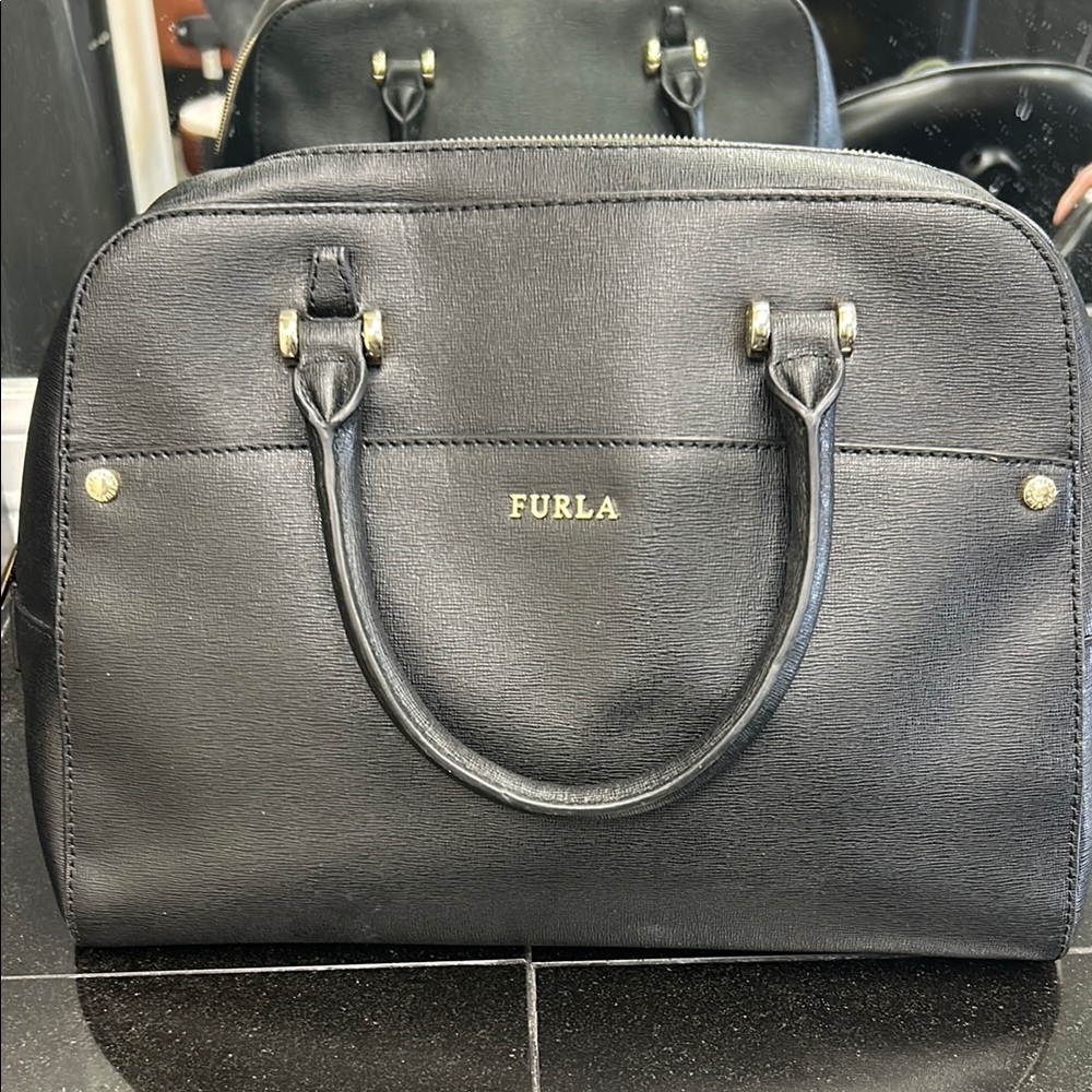 Furla Black Leather Women's Bag